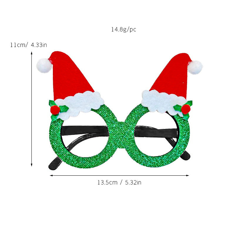 Wholesale New Christmas Decoration for Adults Kids Toys Gifts for The Elderly Snowman Antlers Creative Glasses